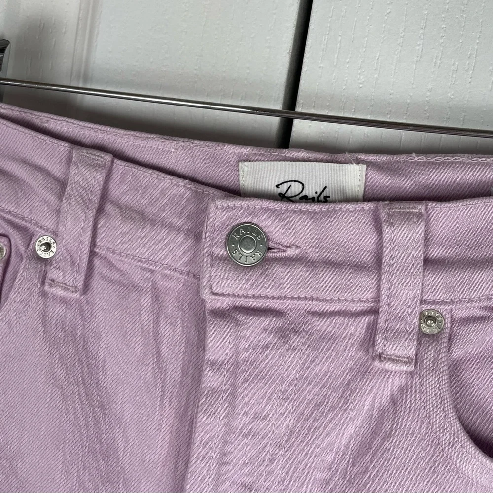 Rails Denim The Getty High Rise Wide Leg Jeans Women’s 26 Lilac Luxury Designer - Picture 4 of 16